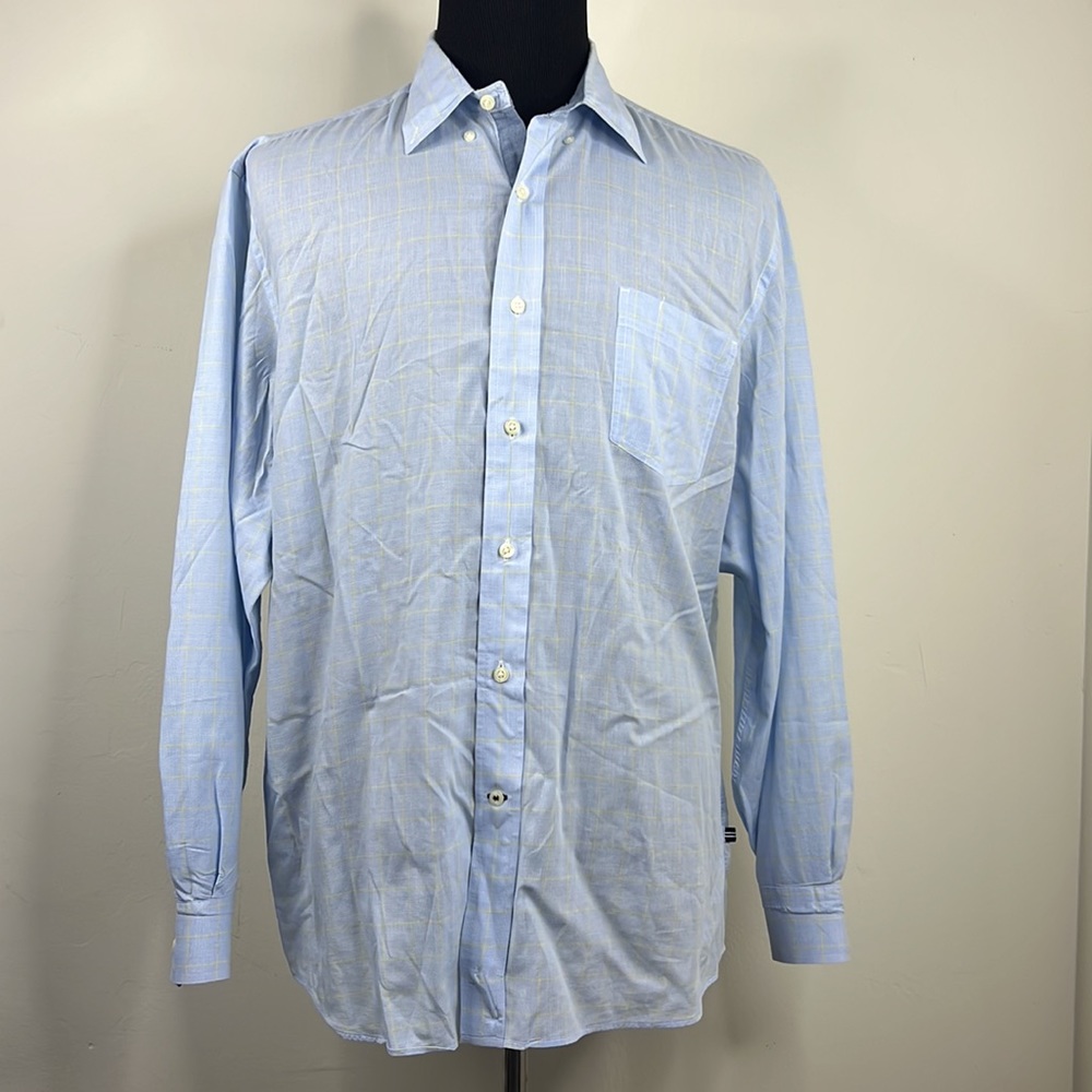 NAUTICA Blue Button Down Dress Shirt XL